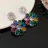 Pendientes Europeos y Americanos de Circonita de Colores Diseño de Nicho