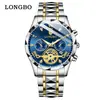 Reloj Longbo Longbo 83719 Venta al por Mayor Reloj de Cuarzo Transfronterizo Cronógrafo de Tres Ojos y Seis Manecillas Reloj Deportivo para Hombre Hombres