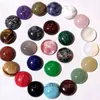 Cara de anillo redondo de 12 mm, cristal natural ágata, parche semicírculo, joyería geométrica DIY con incrustaciones de piedra desnuda, accesorios