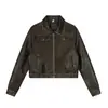 En Stock Nuevo 2025 Chaqueta Casual de PU para Hombre Británico Chaqueta Popular de Color Sólido Venta al por Mayor 04