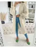 Lazada AliExpress Abrigo Elegante de Punto Coreano para Mujer Primavera y Otoño Largo Holgado Estilo Perezoso