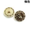 Botão de metal resina padrão vintage para casaco feminino corta-vento terno botão DIY botão multicolorido 18-25mm