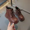 Botas de cuero para niños 2026 nuevo modelo botas estilo Martin para niños botas cortas estilo británico botas de cuero de moda para niñas con suelas suaves antideslizantes