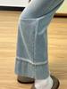 Pantalones vaqueros de color claro para mujer, explosivos, pequeños, gorditos, con forma de pera, adelgazantes, holgados, recortados, con tubo de humo, de pierna recta.