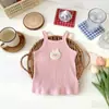 2026 Conjunto de Verano para Bebé Niña Camiseta con Tirantes de Dibujos Animados y Pantalones Casuales tipo Burbuja Conjunto de Dos Piezas Primavera y Verano Elegante y a la Moda