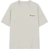 Camiseta Antibacteriana de Algodão Mercerizado de Manga Curta 7A para Homens no Verão, Camiseta de Seda Gelada com Sensação Fresca de Manga Meia-Manga Estampada com Letras, Top Branco