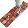 Alfombrilla de Baño Estilo Étnico Resistente al Barro para Puerta Alfombrilla Absorbente para Entrada Hogar Secado Rápido Suave Alfombrilla de Piso de Diatomeas Felpudo