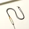 Cuerda de Transferencia Nudo Mambo Cuerda de Mambo Ágata de Jade Colgante de Gama Alta Cuerda de Collar Ajustable Color Café