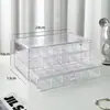 Caixa de Armazenamento de Joias de Grande Capacidade para Brincos, Tarraxas, Colares, Acessórios de Orelha, Pulseiras, Exquisite Caixa Organizadora com Contas, Transparente