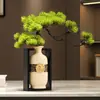 Ocho Direcciones de Riqueza Pino de Bienvenida Gato de la Fortuna Nuevo Estilo Chino Decoración del Hogar Sala de Estar TV Gabinete de Vino Adorno Inauguración de Casa