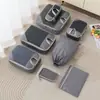 Set de cinco piezas de malla de bolsas de almacenamiento de viaje compresibles, organizador de equipaje, bolsa portátil para empacar ropa para viajes de negocios y viajes