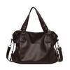 Bolso Retro Transfronterizo para Mujer, Bolso Tote de Gran Capacidad, Bolso de Motocicleta de Cuero Suave de Alta Gama Europeo y Americano, Bolso de Hombro para Viajes Diarios