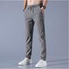Calça Casual de Seda Gelada Estilo Coreano 2026 para Homens, Versão Fina de Verão, Adequada para o Trabalho, Calça Esportiva Respirável Tendência de Perna Reta Solta