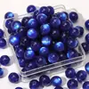 Cuentas redondas de resina con purpurina imitación ojo de gato de 10 mm, cuentas sueltas para pulseras, collares y accesorios de joyería hechos a mano para DIY