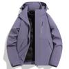 Abrigo grueso tres en uno para mujer, nuevo, resistente al viento, impermeable, con forro polar y logotipo nacional, al por mayor, para hombre
