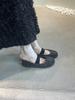 Otoño 2025 Nuevos Zapatos de Piel de Hada para Mujer Ropa de Abrigo de Invierno Estilo Francés Brisa Vespertina Suaves Zapatos Planos Mary Jane de Terciopelo