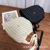 Novo Chapéu de Pescador de Aba Larga Estilo Francês para Mulheres de Verão, Design Listrado de Nicho, Emagrecimento Facial, Versátil, Chapéu de Sol Bucket com Proteção Facial