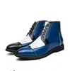 Zapatos de Cuero Puntiagudos de Caña Alta Moda Juvenil Estilo Británico Otoño, Botas Martin de Caña Media Tendencia Estilo Coreano Peluquero