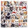 50 adesivos de gato gordo fofos para celular, scooter, mala, computador, grafite, adesivos criativos