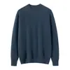 Suéter Baicai 100% cachemira pura para hombre, un nuevo estilo de lujo otoño/invierno, con cuello semi alto, diseño de punto y un corte casual, simple y ajustado.