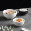 Juego de Cuencos y Platos Haoyi, Vajilla para el Hogar, Blanco Puro, Elegante y Sencillo, Combinación de Cuencos de Arroz, Aspecto de Alta Gama, Vajilla para Inauguración de Casa, Porcelana Blanca