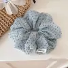 Goma para el pelo de malla con lunares, estilo primaveral, para mujer, simple estilo coreano, cuerda versátil para coleta, estilo casual