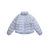 Chamarra corta de plumón resistente al agua Rumeng, 90% plumón de pato blanco, diseño acanalado, adecuada para actividades al aire libre en invierno, unisex, con cuello alto