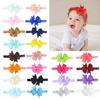 Nuevo Popular Infantil Multicolor Grande Cola de Golondrina Nudo Hexagonal Lazo Accesorios para el Cabello Diadema Bebé Color Sólido Simple Diadema para Bebé