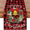Navidad Santa Claus Americano Muñeco de Nieve Camino de Mesa Mantel de Lino Estampado Camino de Mesa Decoración Navideña Tela para Camino de Mesa Bandera de Mesa de Café