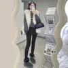 Calça Calça Base Integrada Falsa de Duas Peças para Mulheres Roupa Externa Outono/Inverno Emagrecedora 2026 Nova Calça Skinny de Cintura Alta Calça Calça Justa no Quadril