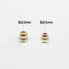 Paquete de Oro de 14K Cuentas Redondas de Goma Conservación de Color con Cuentas de Ajuste de Silicona Cadena de Posicionamiento Cobre Electrochapado en Oro Real Accesorios de Joyería DIY