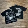 Camiseta de Verano Unisex de Cuello Redondo y Manga Corta, Holgada y Casual, Estilo High Street, con Estampado de Letras de Pedrería Retro