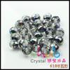 Cuentas planas de 6MM8MM color de retención de alta temperatura color de galvanoplastia vidrio de cristal de alta calidad cuentas de rueda fabricantes soporte pequeño lote mixto