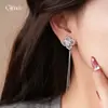 Brincos de Franja com Flor de Zircônia Banhados a Ouro Real 18K e Pérolas, Luxo Acessível e Presilhas de Orelha de Alta Qualidade para Mulheres Sem Furos na Orelha