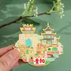 Adesivos de Geladeira Guiyang Cenário da Cidade Wenchuang Adesivos Metálicos de Geladeira Lembranças Turísticas Cerimônia de Acompanhamento Corrente Nacional Marco Adesivos Magnéticos