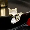 Acessório de Terno Raposa Pequena Pedra Olho de Gato, Broche de Lapela Versátil Criativo Fofo 3D, Gadget Broche Anti-Exposição