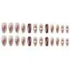 Manicura de Verano, Rubor de Hielo, Manicura Portátil, Pegatinas de Manicura de Alta Gama Blanco Leche Corazón, Pegatinas para Uñas Largas de Toronja