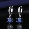 Venta en vivo de pendientes de borla de imitación de moissanita de seis garras de 2 quilates para mujer, elegantes y sencillos, con hebilla en la oreja.