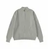 Suéter de punto con cuello alto Yidao Vintage 2026 Otoño Nuevo Estilo Americano para Hombre, Cremallera Media Estilo Universitario Old Money