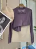 Nuevo cárdigan de punto casual de primavera para mujer, de manga larga, corte ajustado, chaqueta suéter con cuello de solapa, top básico fino para primavera y otoño