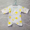 Macacão para Bebê Modelo 2026 Gaze de Algodão com Amarração Borboleta Macacão de Peça Única para Recém-Nascido com Design de Cobertura para as Mãos Roupa de Bebê