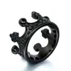 Anillo de Corona Retro de Acero de Titanio Europeo y Americano 2025 Anillo de Acero Inoxidable con Cruz para Hombre Artesanía Pulida