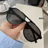 Óculos de sol de placa de dupla ponte para homens e mulheres, podem ser equipados com lentes de grau, lentes com proteção UV, lentes de óculos de sol polarizadas, armação grande, aviador