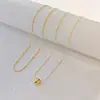 Collar con Colgante de Corazón Pequeño y Esponjoso en Capas Transfronterizo Europeo y Americano Venta Caliente Amor Clásico Simple Versátil Cadena para Clavícula Venta al por Mayor