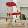 Silla plegable ins retro pana respaldo anticuado silla de comedor estudiante universitario dormitorio universitario dormitorio silla de ordenador taburete