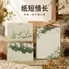 Set de sobres estilo bosque acuarela set de papel de carta rosa estética fresca papel de carta escrito a mano regalo atmosférico