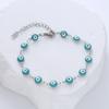 Pulseiras de Olho do Diabo de Aço Inoxidável Spot 6mm Olhos com Óleo Pingando para Casal Masculino e Feminino Joias de Olho