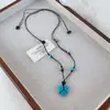 Collar de Cuerda Trenzada con Colgante de Estrella Estilo Maillard Retro Diseño Único de Nicho Cadena para Suéter Cadena para Clavícula Nueva de Otoño e Invierno