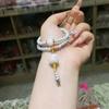 Pulsera de Doble Círculo Gato de la Suerte Piedra Shoushan Costura Xingyue Bodhi Pulsera de Personalidad Sencilla Diseño de Nicho para Hombres y Mujeres