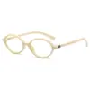 Marco de Gafas Ovalado Estilo Mismo que Zhang Yuanying Gafas de Nerd Marco Pequeño para Mujer Ojo de Gato Vintage Espejo Plano Anti-luz Azul